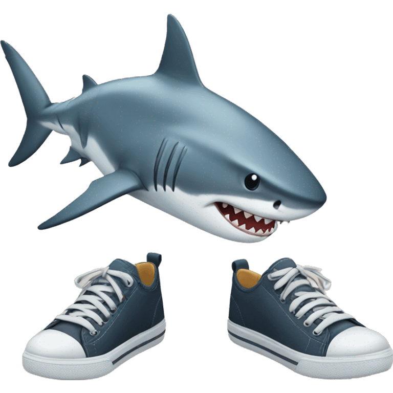 shark with shoes emoji