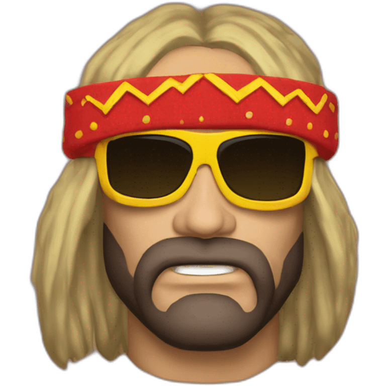 macho man randy savage sunglasses headband angry emoji