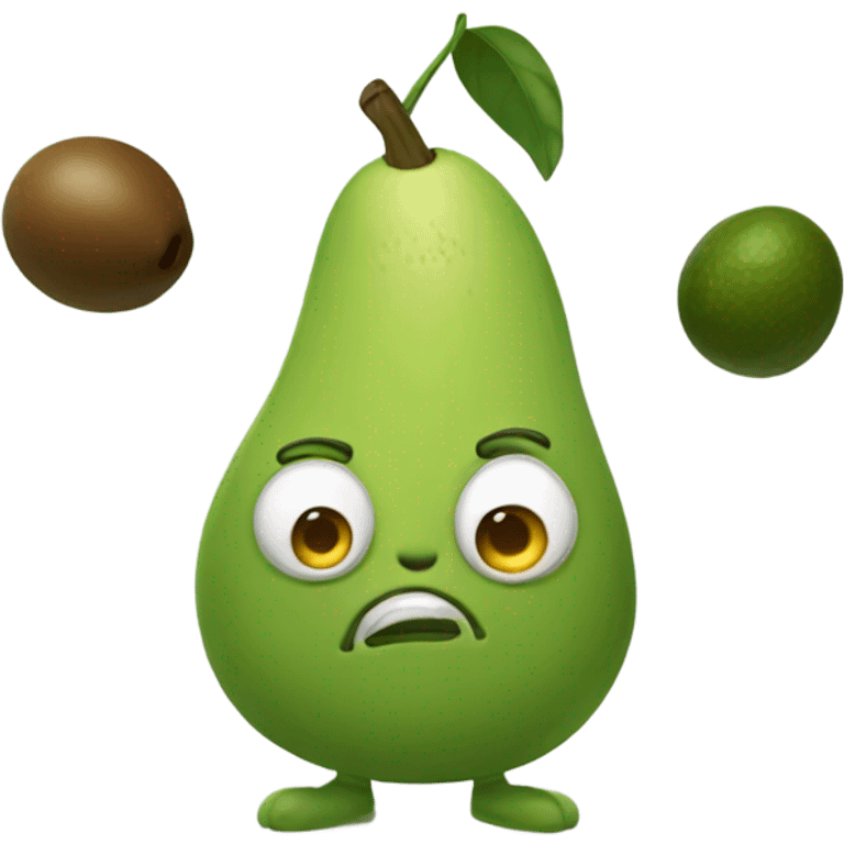 sad avocado with hands emoji