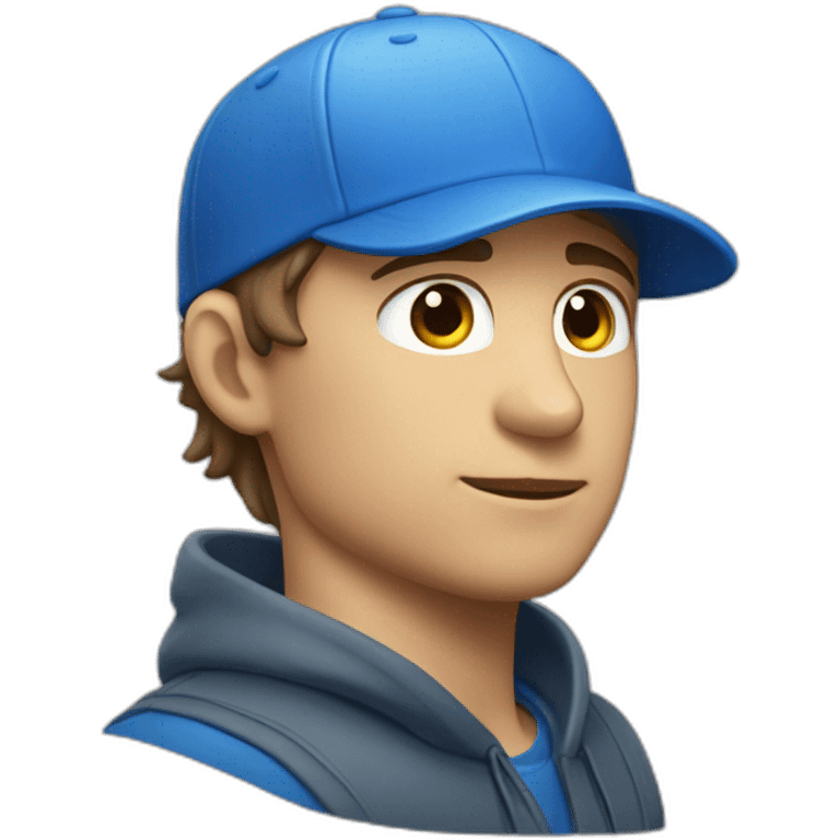 bastien bricout with blue cap emoji