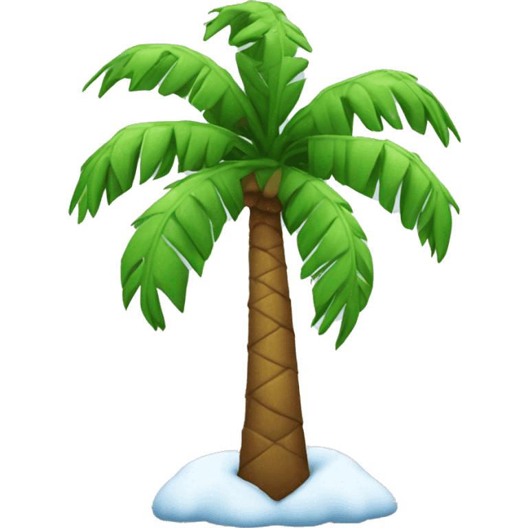 Snow on a palm tree emoji