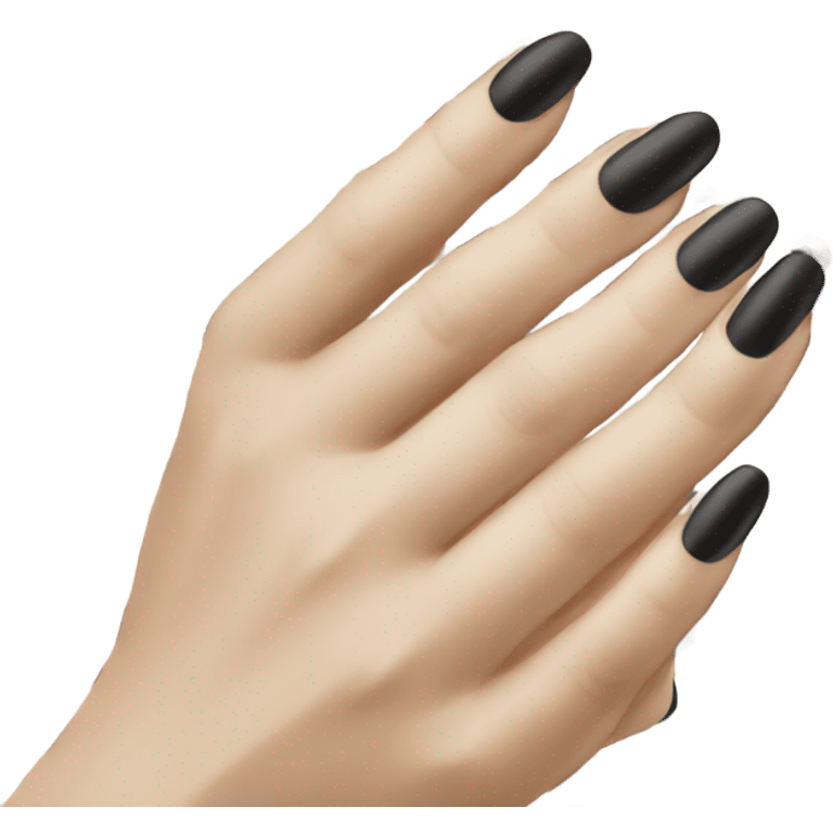 Nails black  emoji