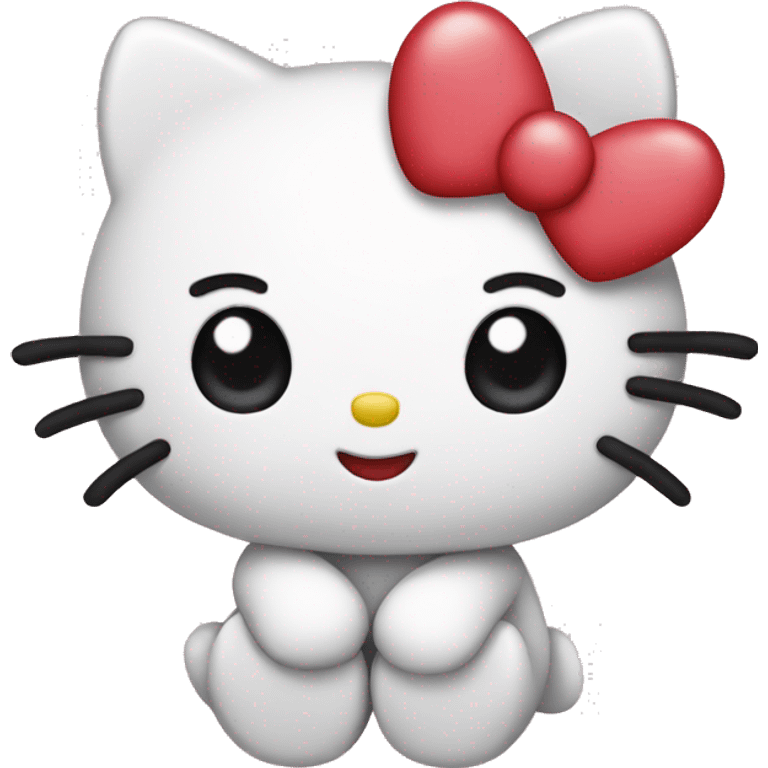 Hello kitty with a heart  emoji