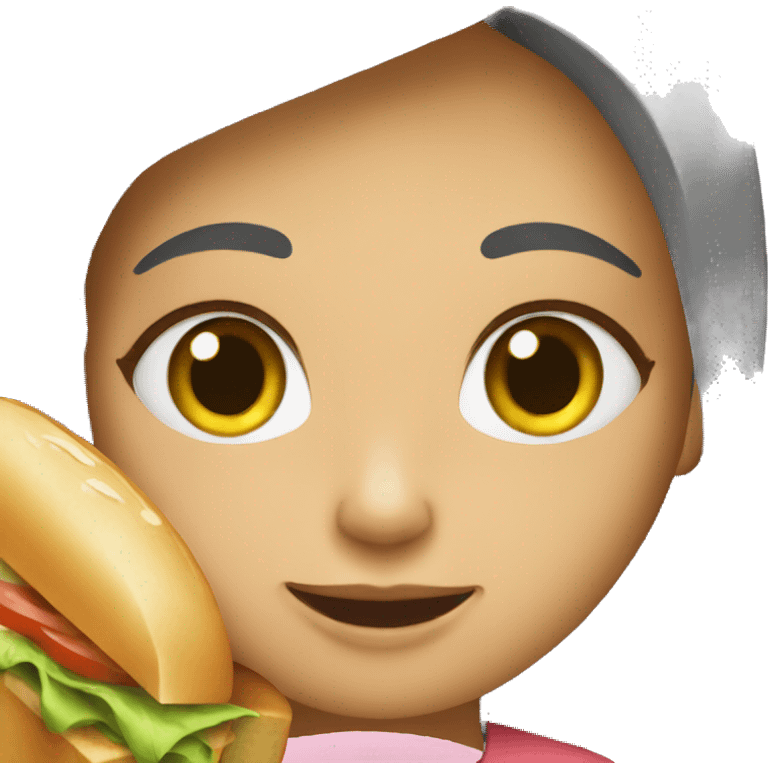 a girl with a sandwich  emoji