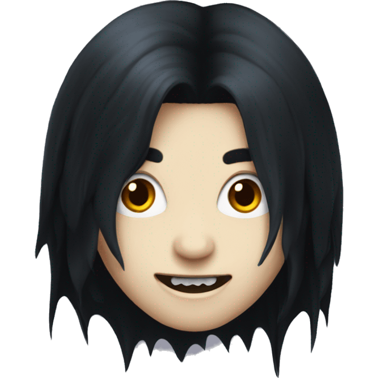 Long black haired pale vampire  emoji