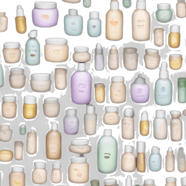 Skincare bottles and jars  emoji