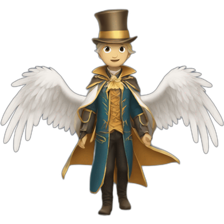 Magicien avec des ailes emoji