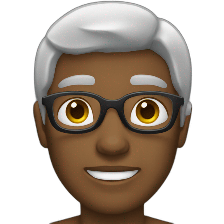 negra cacheada óculos emoji