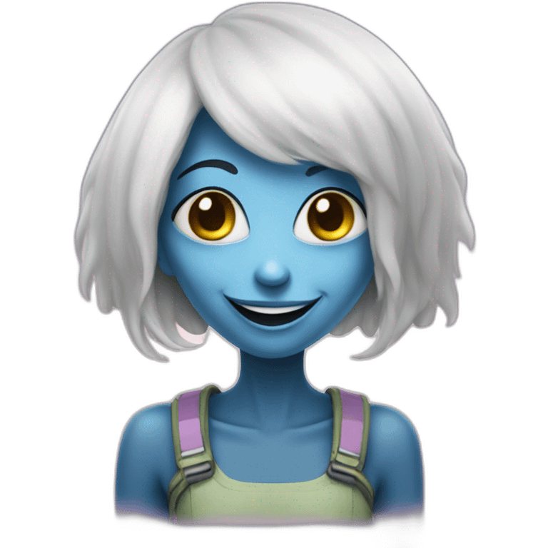 Alien fille rire emoji