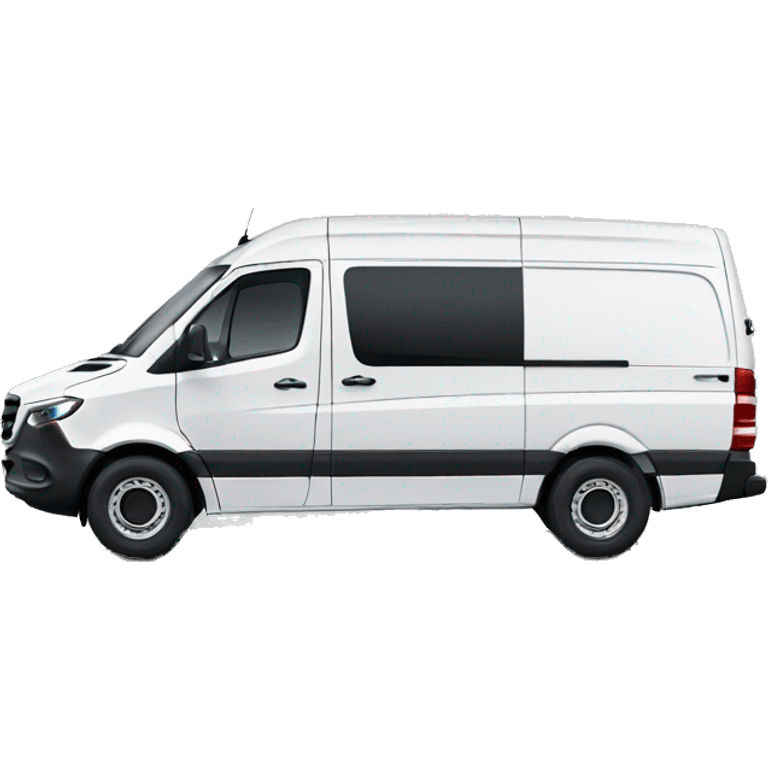 mercedes sprinter panel van white emoji