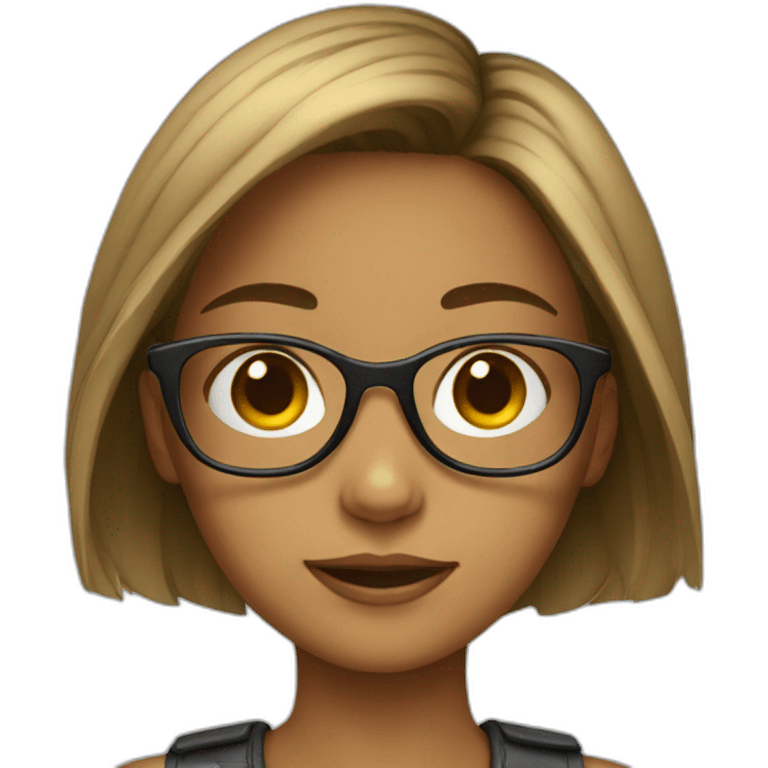 Girl with glasses emoji