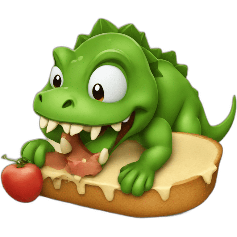 Vegan eat dinosaur emoji