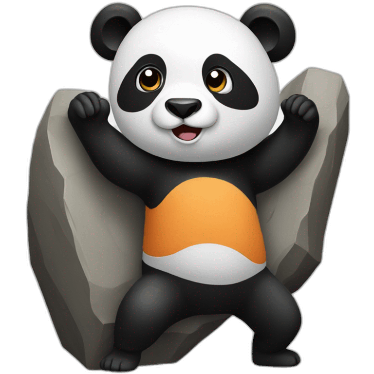 Bouldering panda emoji