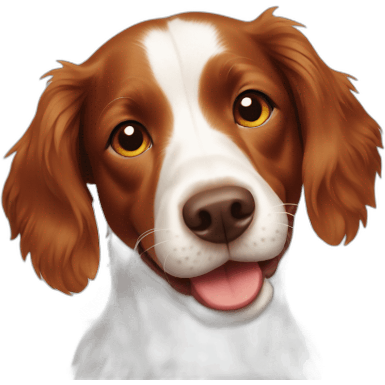 Brittany spaniel smiling emoji