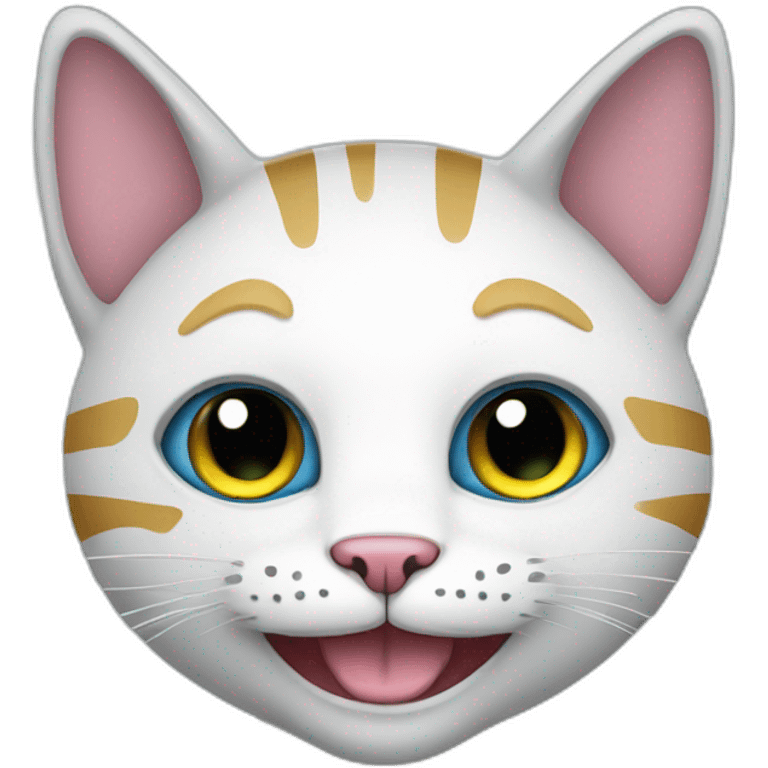 Happy robot cat emoji