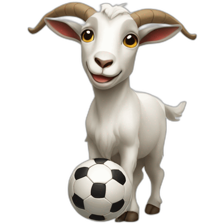 goat playing soccer emoji