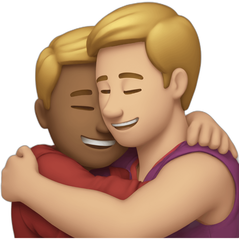 Gay hug emoji