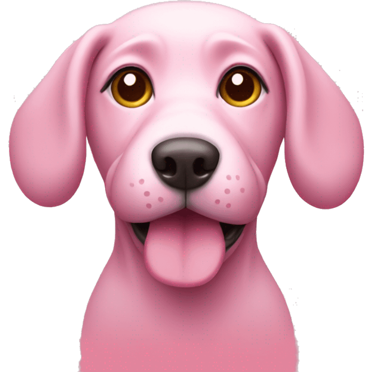 Pink dog emoji