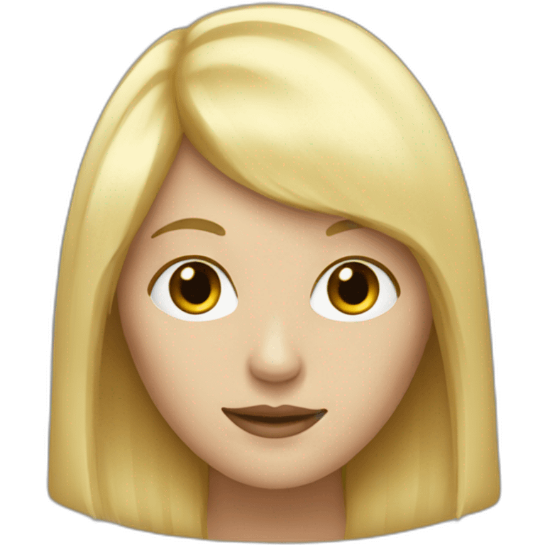 white-woman-with-blond-hair-fringe emoji