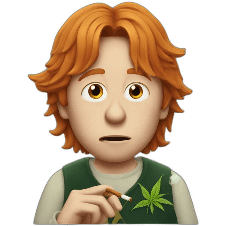 Ron Weasley smoking weed emoji