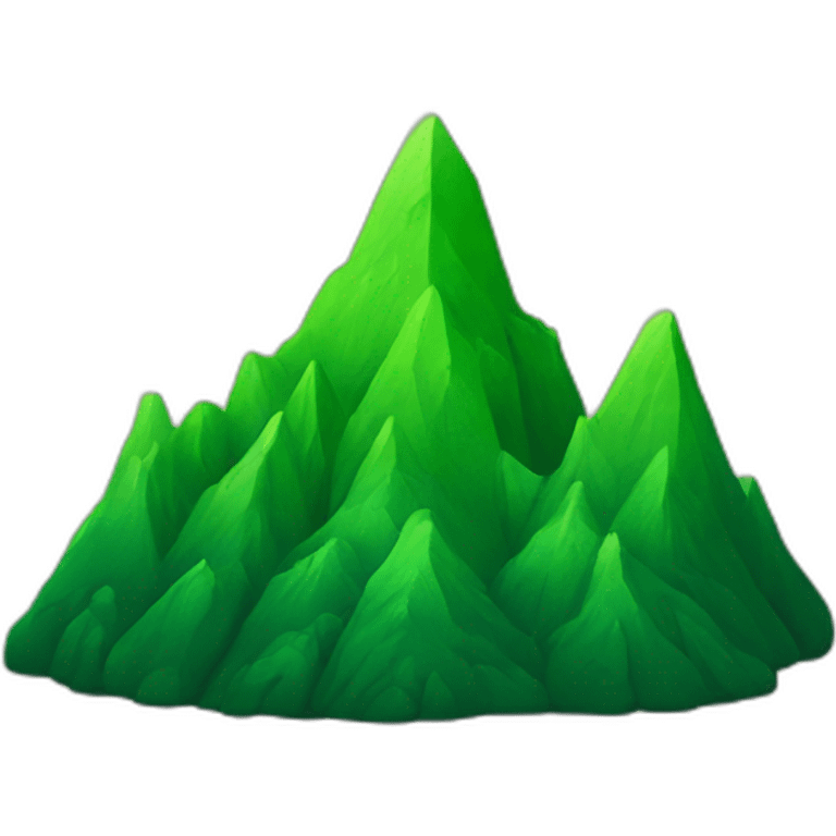 Green peaks emoji