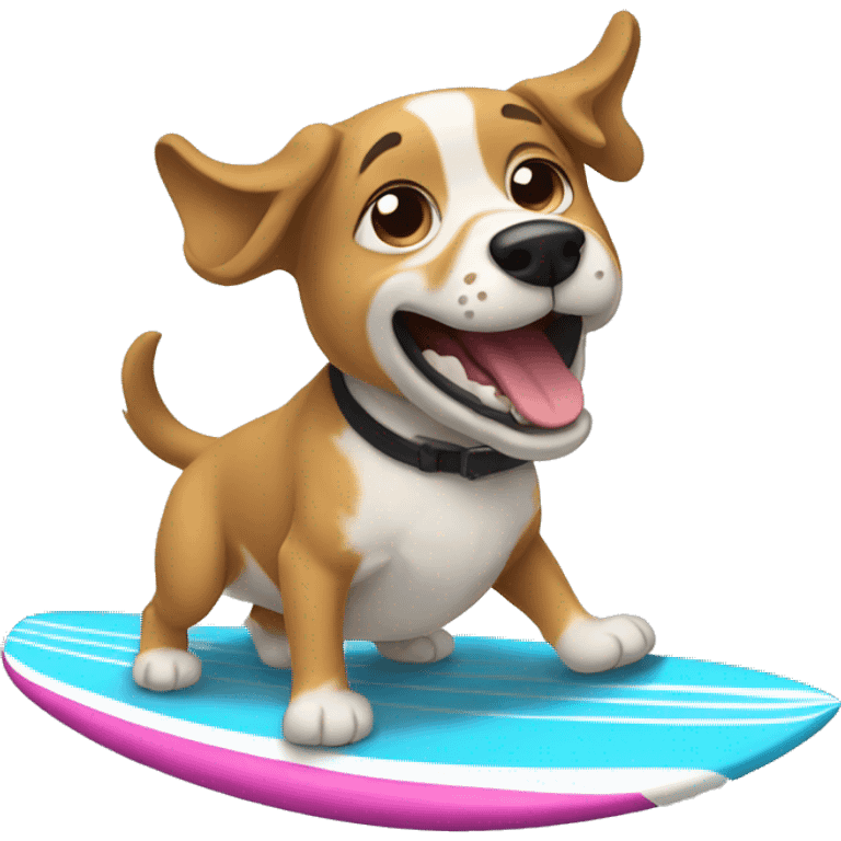 Perro surfeando emoji