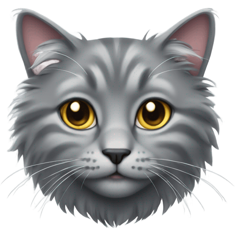 grey fluffy cat emoji