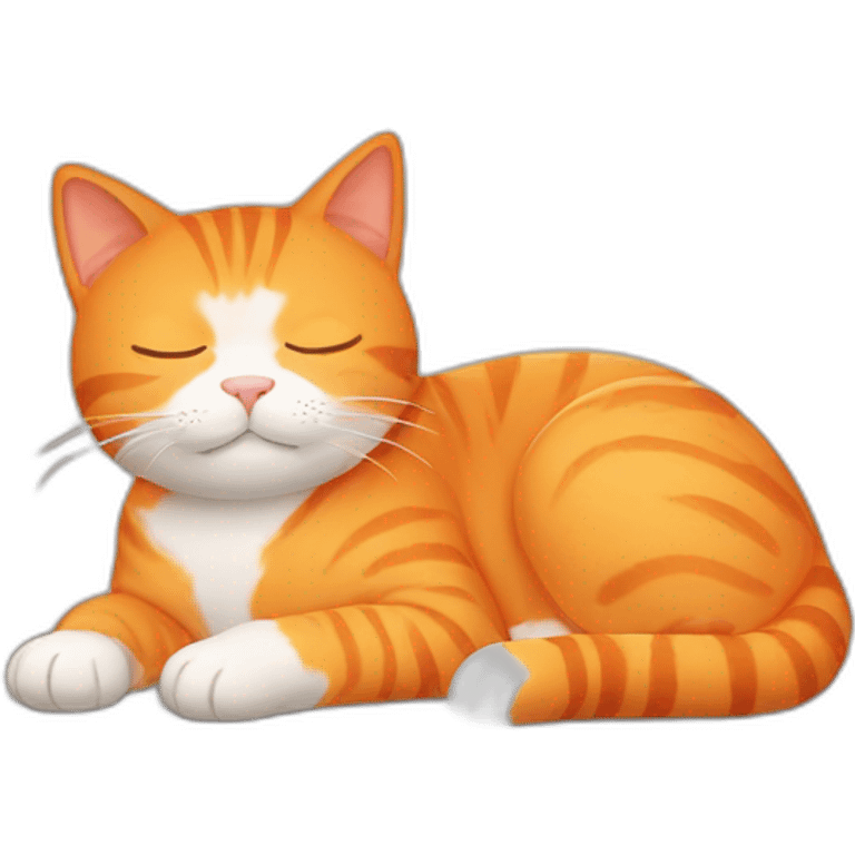 Sleeping orange cat  emoji