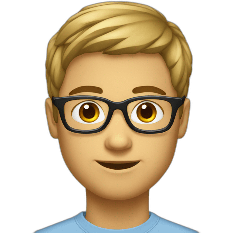 député jeune lunettes emoji