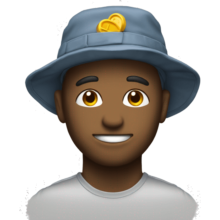 Bucket hat with a bill atttached emoji