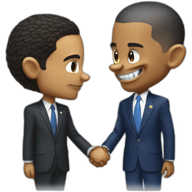 Barack Obama and sonic the hedgehog holding hands emoji