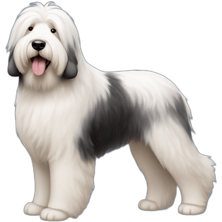 Dog old english sheepdog full-height emoji