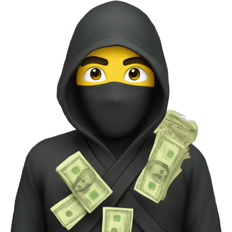 ninja with money emoji