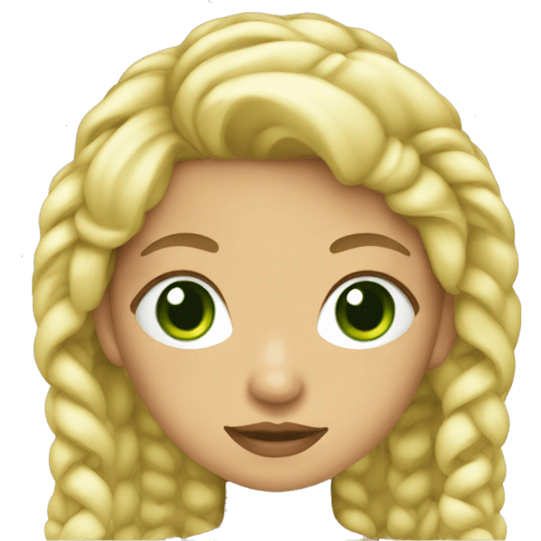 Blonde chicana with green eyes and pigtails emoji