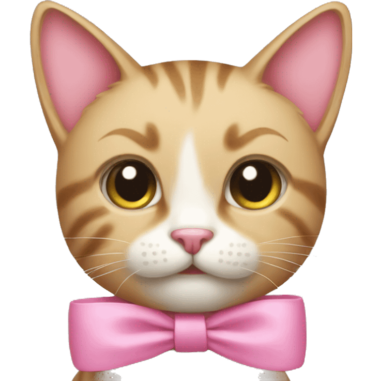 cat with a pink bow emoji