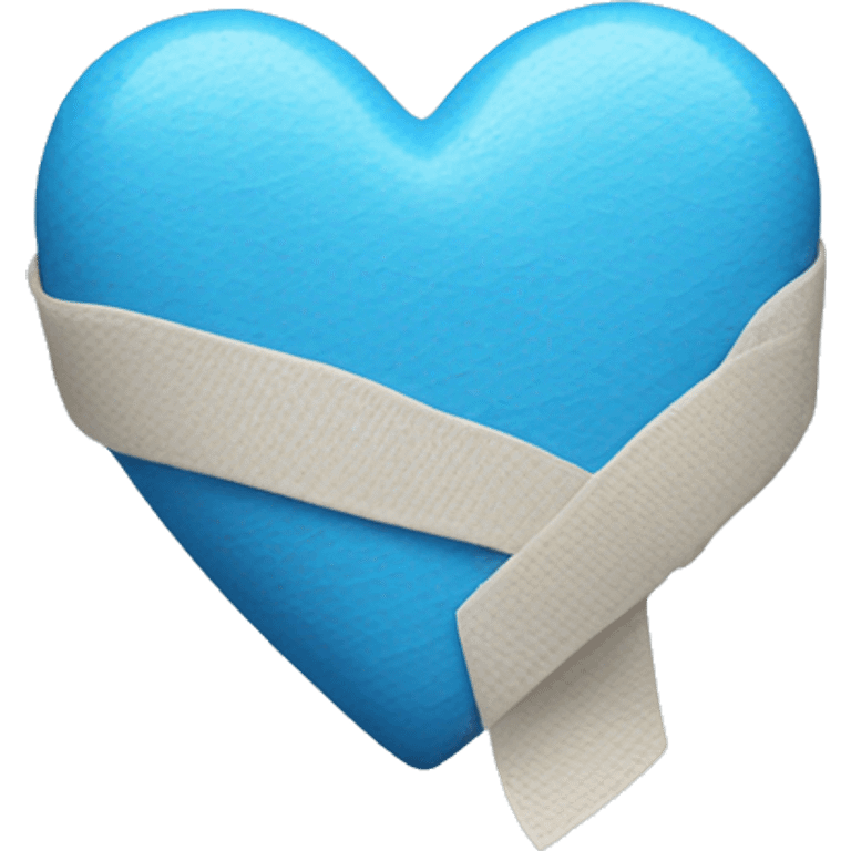 blue heart with bandage emoji