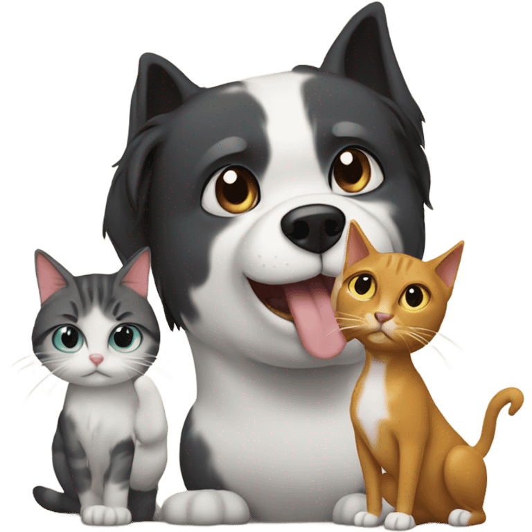 dog eating cat emoji