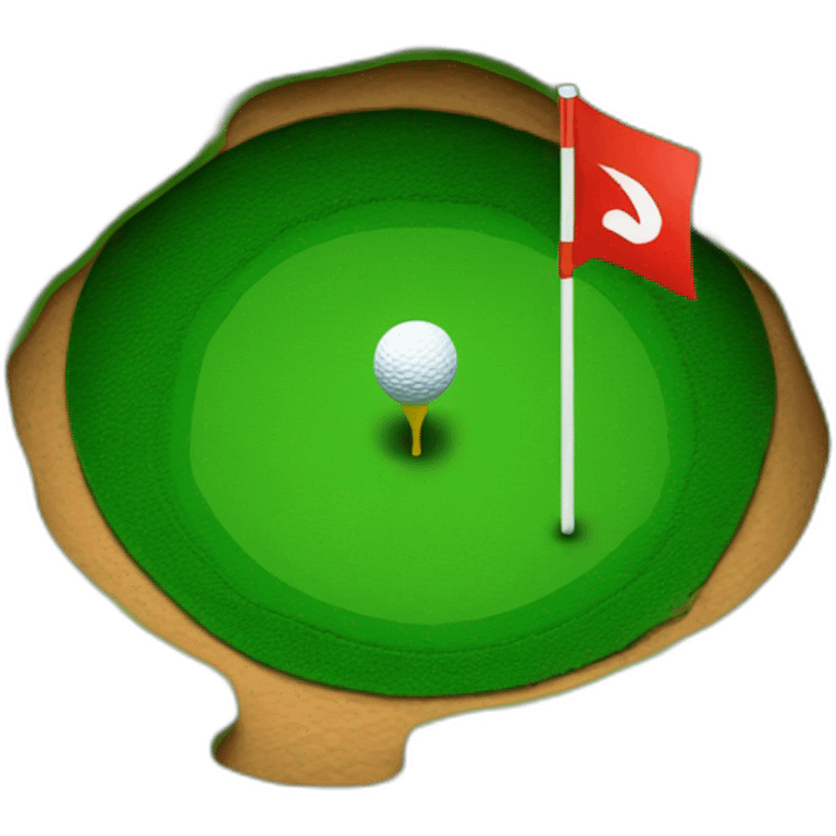 golf hole with red flag emoji