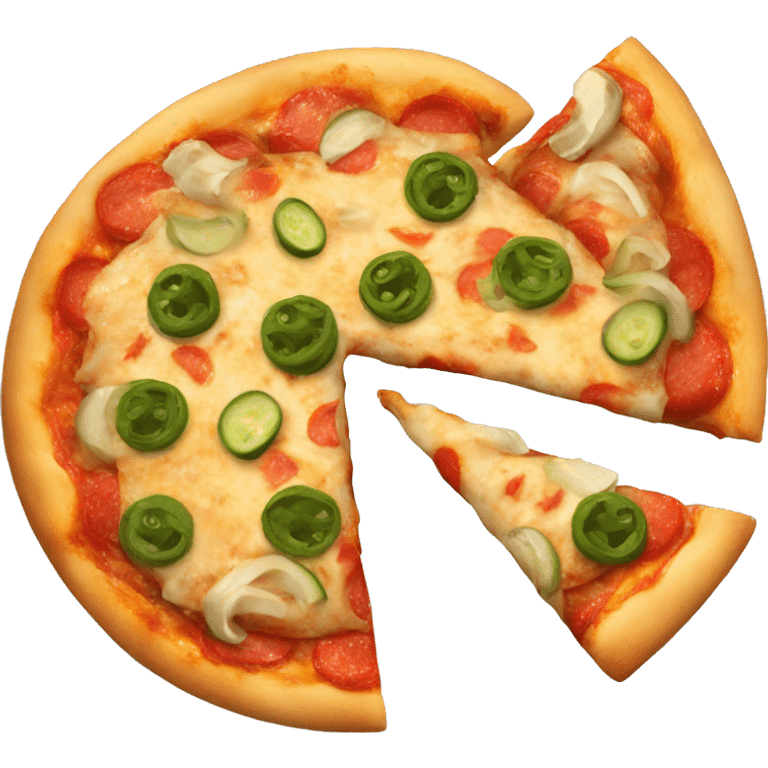 Pizza with pickles on it  emoji