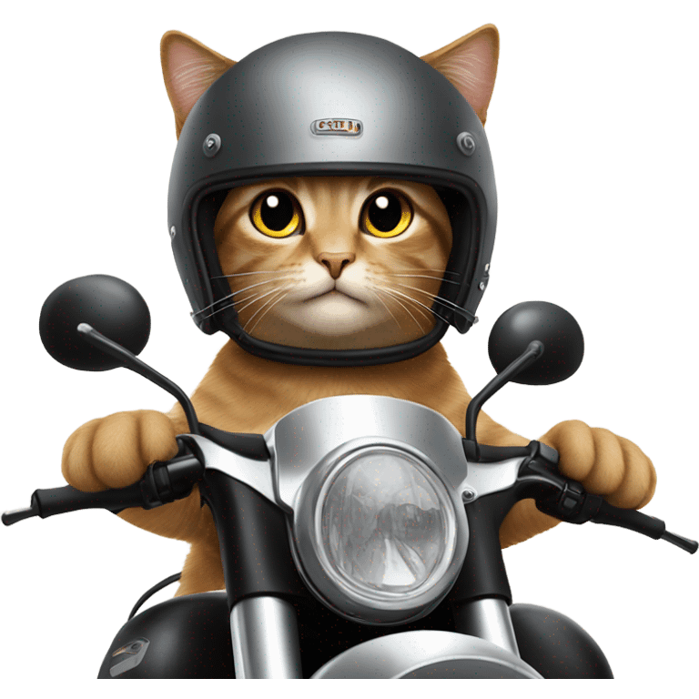 Cat riding motorcycle emoji