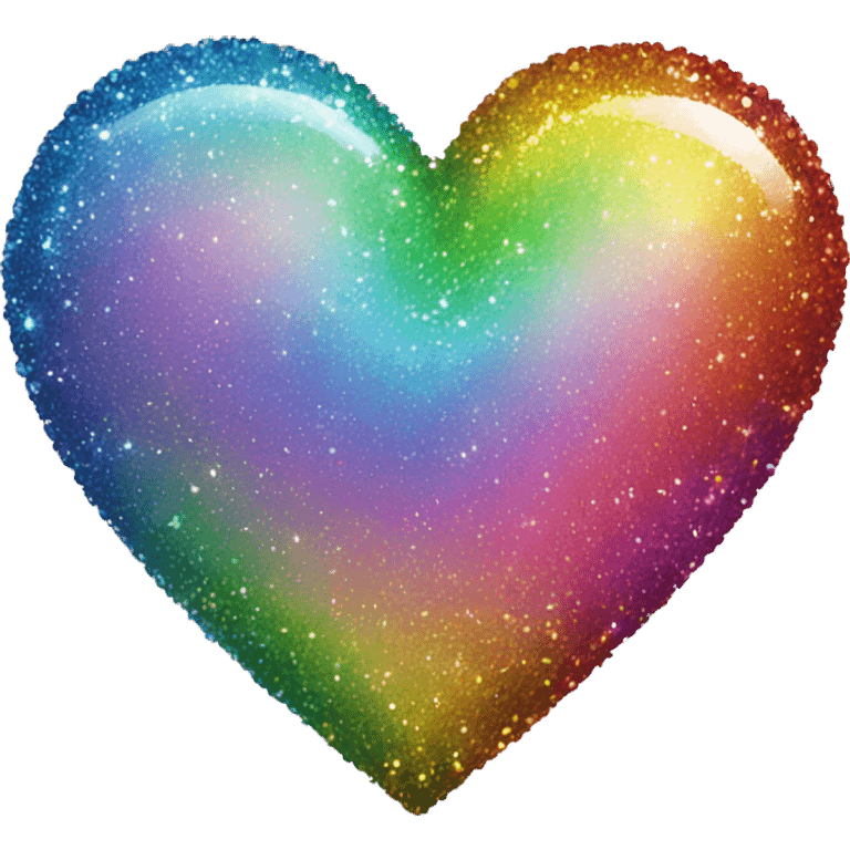 Rainbow sparkly heart emoji