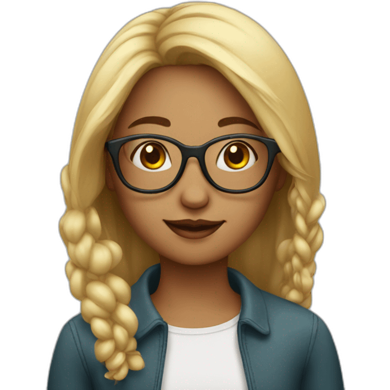 birthday girl with glasses emoji