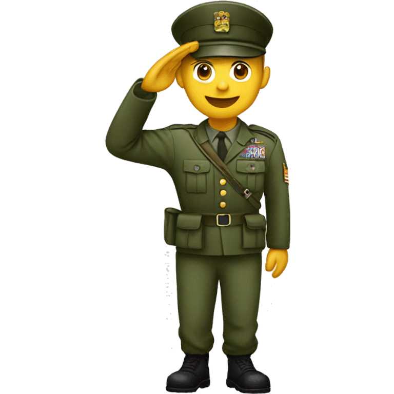 Army Solider saluting emoji