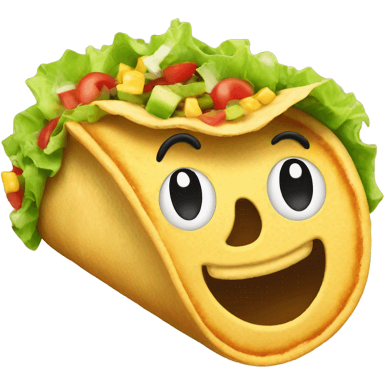 Happy taco emoji