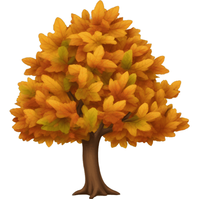 autumn tree with leaves falling  emoji