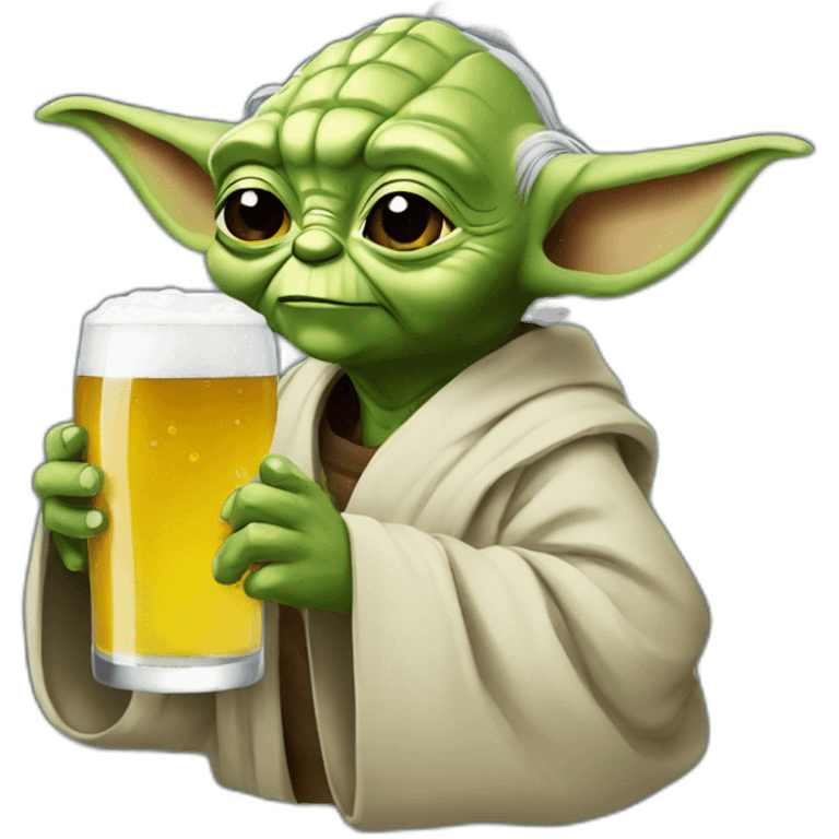 Yoda-drinking-beer emoji