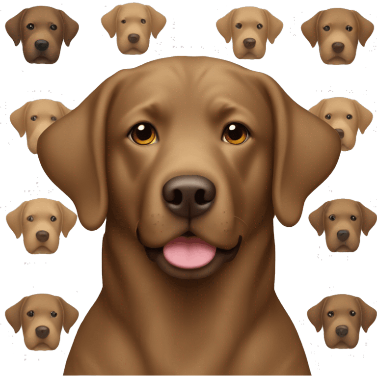 A Chesapeake bay retriever with blonde and brown hair emoji