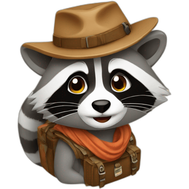 racoon traveler emoji