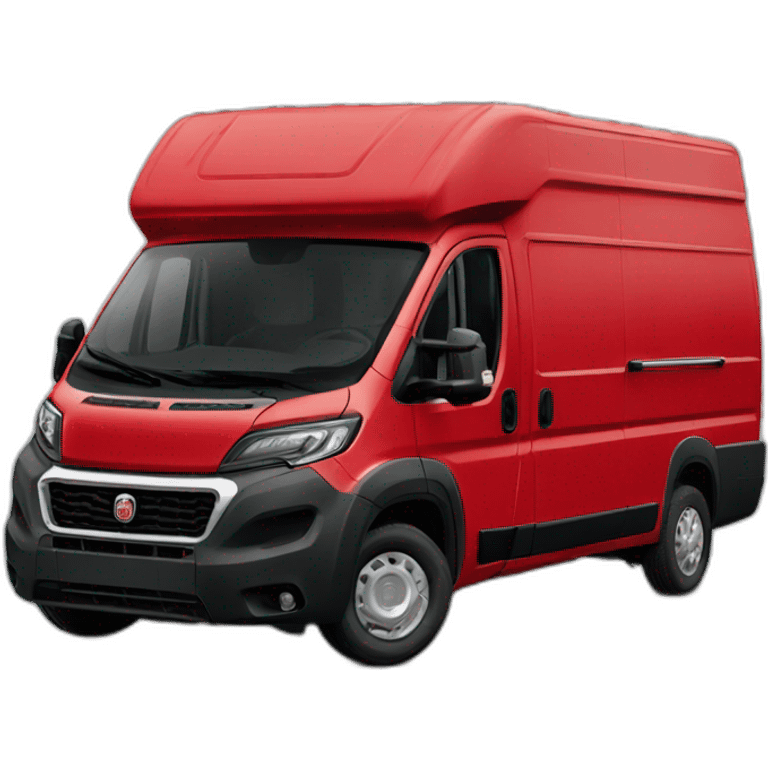 Fiat Ducato red with people emoji