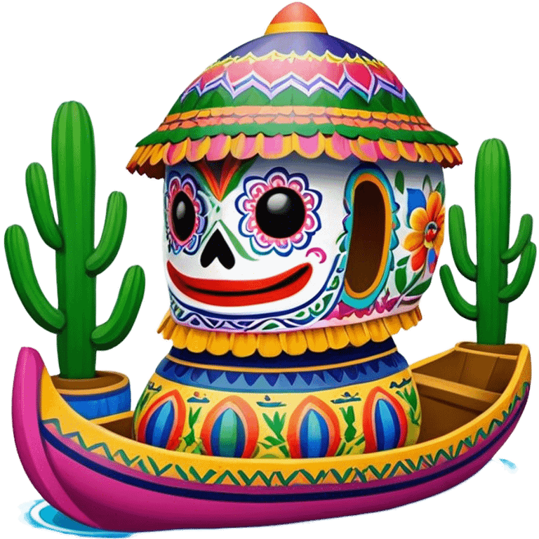 trajinera mexicana de xochimilco emoji